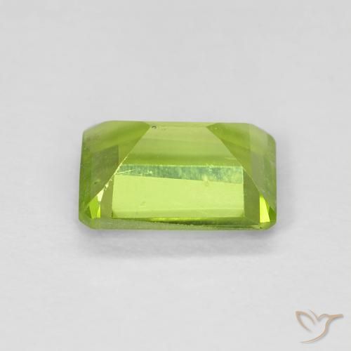 Peridoto Verde claro Natural 1.03ct, Corte Octógono / Esmeralda, VS
