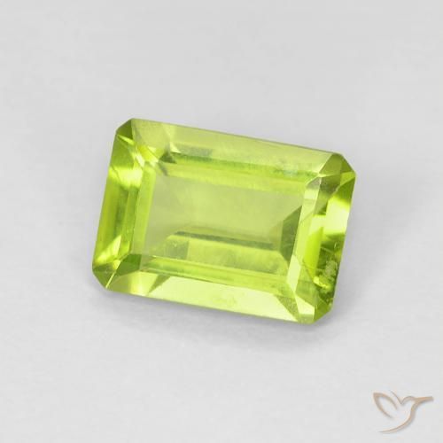 Peridoto Verde claro Natural 0.89ct, Corte Octógono / Esmeralda, VS