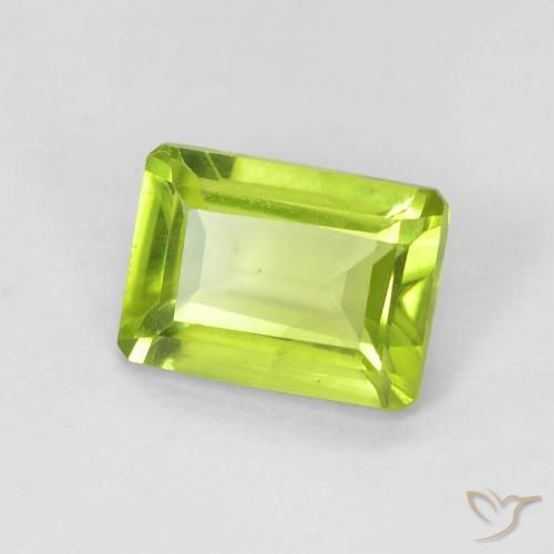 Peridoto Verde claro Natural 1.09ct, Corte Octógono / Esmeralda, VS