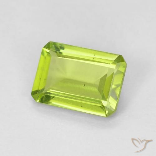 Peridoto Verde claro Natural 0.99ct, Corte Octógono / Esmeralda, VS