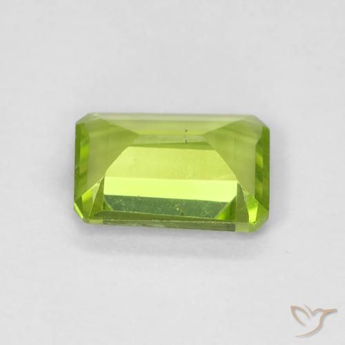 Peridoto Verde claro Natural 0.99ct, Corte Octógono / Esmeralda, VS