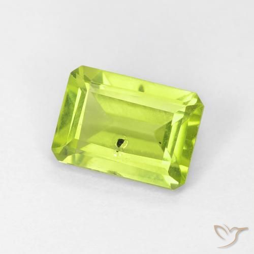 Peridoto Verde médio Natural 1.04ct, Corte Octógono / Esmeralda, VS-SI