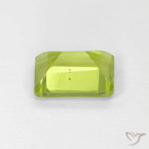 Peridoto verde vivo Natural 1.12ct, Corte Octógono / Esmeralda, VS-SI