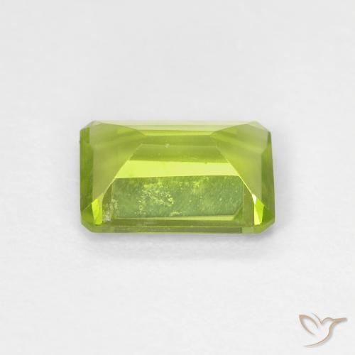 Peridoto Verde médio Natural 1.05ct, Corte Octógono / Esmeralda, VS-SI