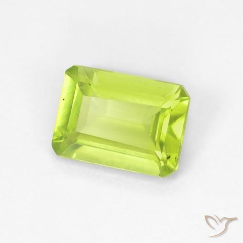 Peridoto Verde médio Natural 0.97ct, Corte Octógono / Esmeralda, VS-SI