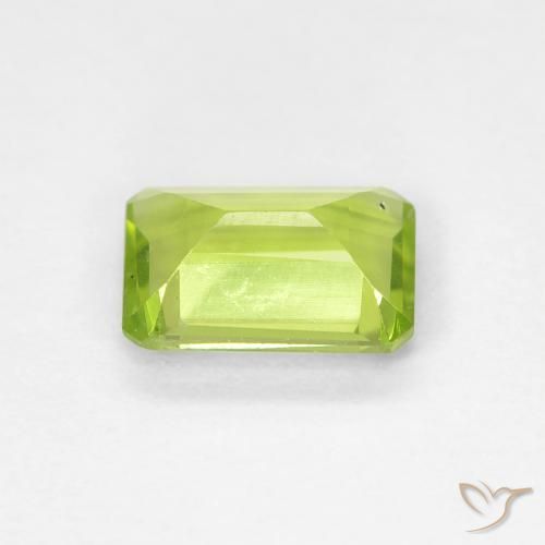 Peridoto Verde médio Natural 0.97ct, Corte Octógono / Esmeralda, VS-SI