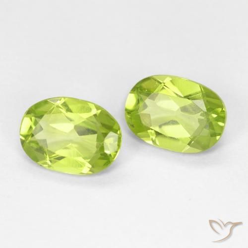 Pedras preciosas de Peridoto Verde médio natural de 1.67 ct, oval, VS