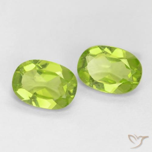 Pedras preciosas de Peridoto Verde médio natural de 1.77 ct, oval, VS