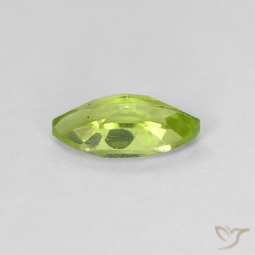 Peridoto verde vivo Natural 0.73ct, Marquesa, VVS-VS