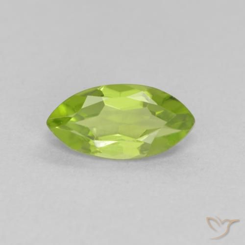 0.68ct Natural Verde médio Peridoto, Marquesa, VVS-VS