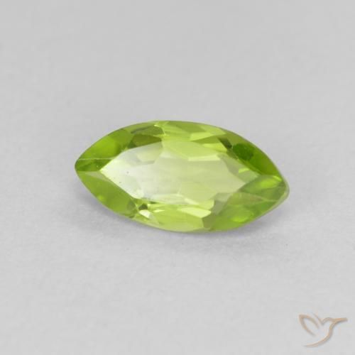Peridoto Verde médio Natural 0.68ct, Marquesa, VVS-VS