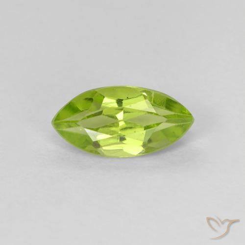 0.69ct Natural Verde amarelado Peridoto, Marquesa, VVS-VS