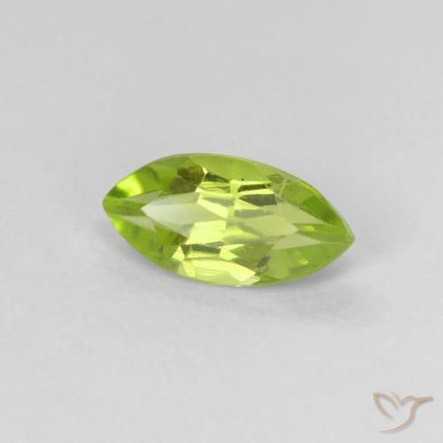 Peridoto Verde amarelado Natural 0.69ct, Marquesa, VVS-VS