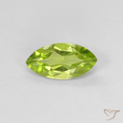 0.62ct Natural Verde amarelado Peridoto, Marquesa, VVS-VS