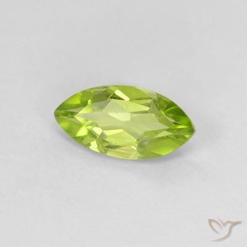 Peridoto Verde amarelado Natural 0.62ct, Marquesa, VVS-VS