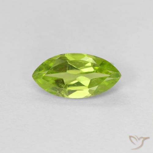0.63ct Natural Verde amarelado Peridoto, Marquesa, VVS-VS