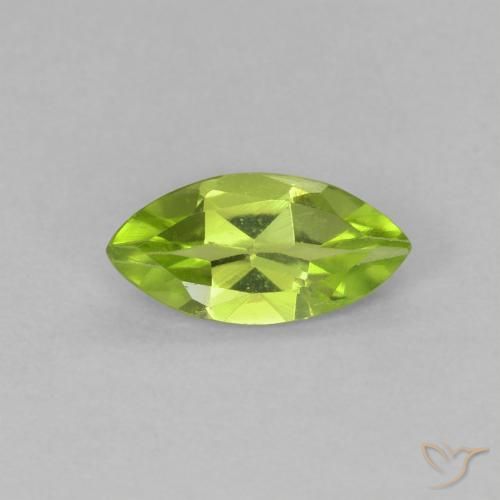 0.58ct Natural Verde amarelado Peridoto, Marquesa, VVS-VS