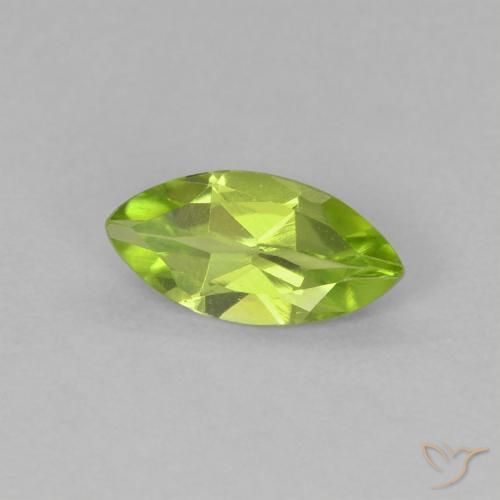 Peridoto Verde amarelado Natural 0.58ct, Marquesa, VVS-VS