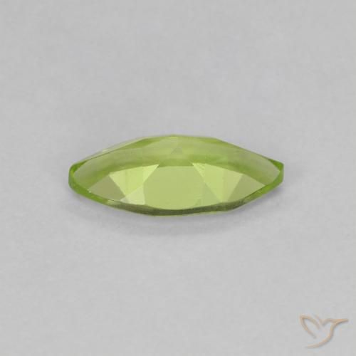 Peridoto Verde amarelado Natural 0.58ct, Marquesa, VVS-VS