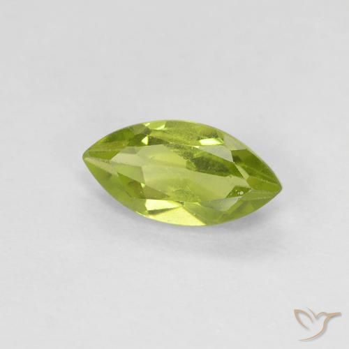 Peridoto verde vivo Natural 0.73ct, Marquesa, VVS-VS