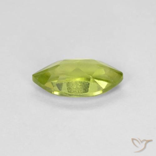 Peridoto verde vivo Natural 0.73ct, Marquesa, VVS-VS