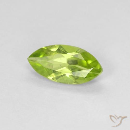 Peridoto verde vivo Natural 0.64ct, Marquesa, VS