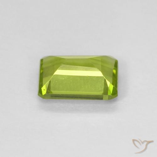 Peridoto verde vivo Natural 1.07ct, Corte Octógono / Esmeralda, VS