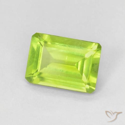 Peridoto Verde claro Natural 1.03ct, Corte Octógono / Esmeralda, VS-SI