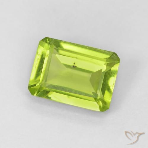 Peridoto Verde claro Natural 1.09ct, Corte Octógono / Esmeralda, VS