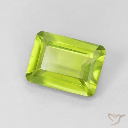 Peridoto Verde claro Natural 1.01ct, Corte Octógono / Esmeralda, VS