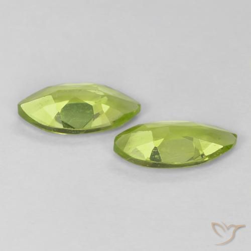 Pedras preciosas de Peridoto Verde claro natural de 1.11 ct, Marquesa, VS