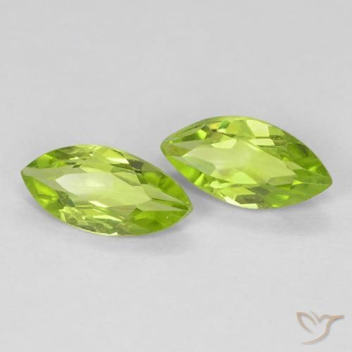 Pedras preciosas de Peridoto Verde claro natural de 1.14 ct, Marquesa, VS
