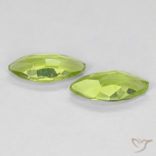 Pedras preciosas de Peridoto Verde claro natural de 1.14 ct, Marquesa, VS