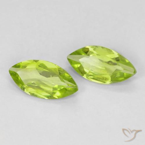 Pedras preciosas de Peridoto Verde claro natural de 1.01 ct, Marquesa, VS