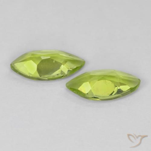 Pedras preciosas de Peridoto Verde claro natural de 1.01 ct, Marquesa, VS