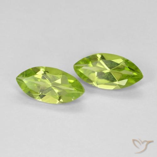 Pedras preciosas de Peridoto Verde médio natural de 1.26 ct, Marquesa, VS