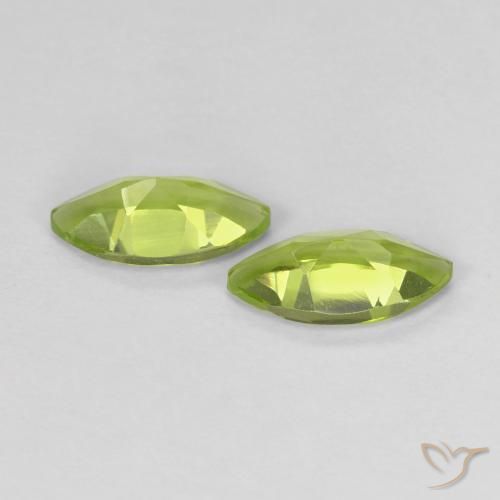 Pedras preciosas de Peridoto Verde médio natural de 1.26 ct, Marquesa, VS
