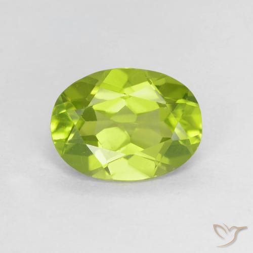 1.21ct Natural Verde médio Peridoto, oval, VVS-VS