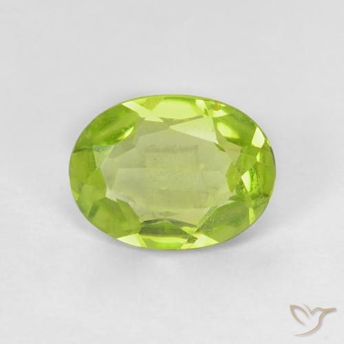1.04ct Natural Verde claro Peridoto, oval, VVS-VS
