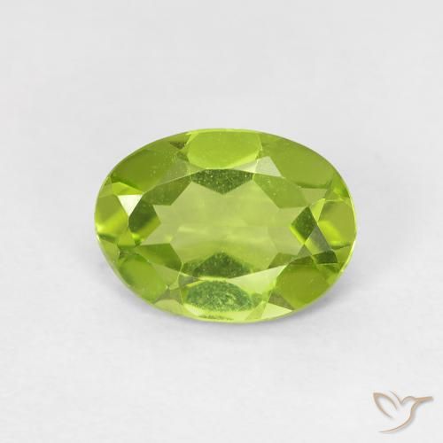1.09ct Natural Verde claro Peridoto, oval, VVS-VS