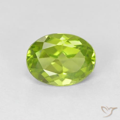 1.10ct Natural Verde claro Peridoto, oval, VVS-VS