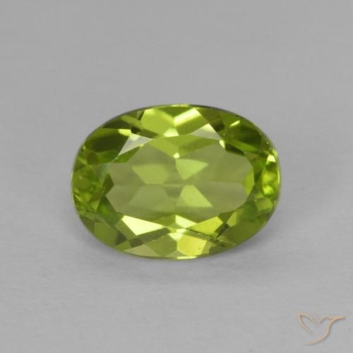 1.32ct Natural verde vivo Peridoto, oval, VVS-VS