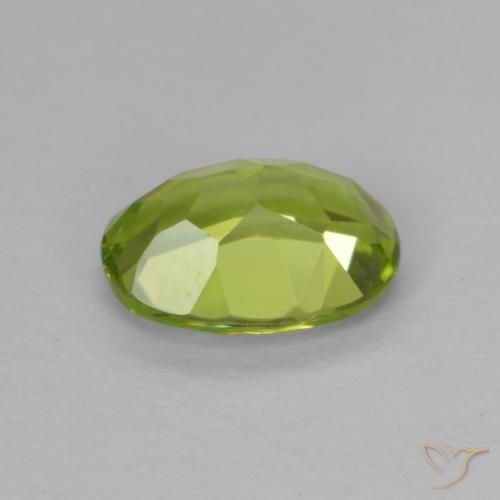 Peridoto verde vivo Natural 1.32ct, oval, VVS-VS