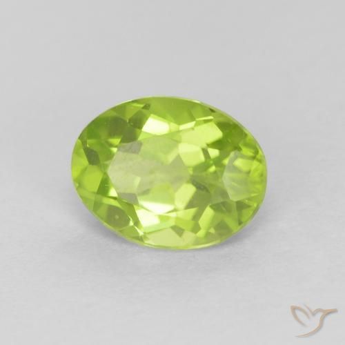 Peridoto Verde médio Natural 1.25ct, oval, VS