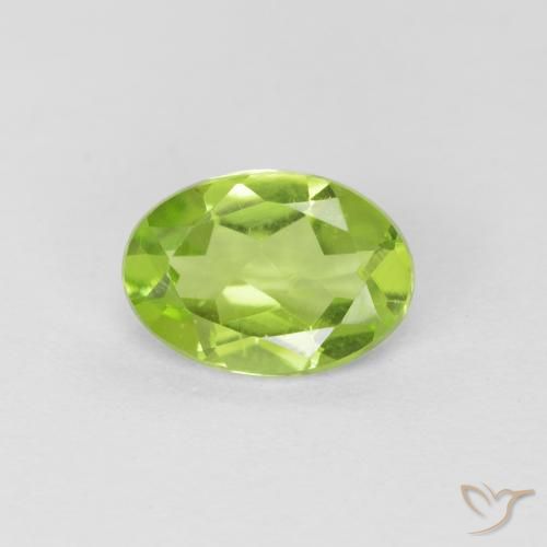 0.76ct Natural verde vivo Peridoto, oval, VS