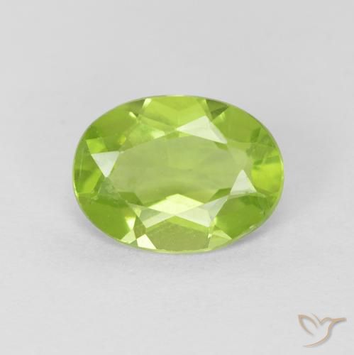 Peridoto Verde médio Natural 1.22ct, oval, VS