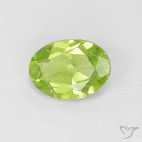 1.02ct Natural Verde médio Peridoto, oval, VS