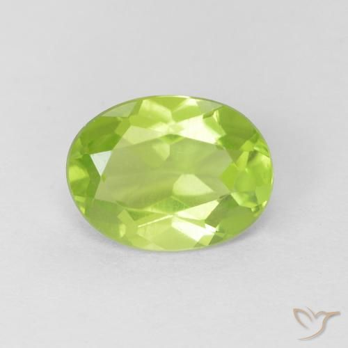 1.30ct Natural verde vivo Peridoto, oval, VS