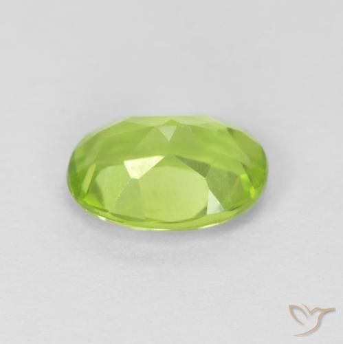 Peridoto verde vivo Natural 1.30ct, oval, VS