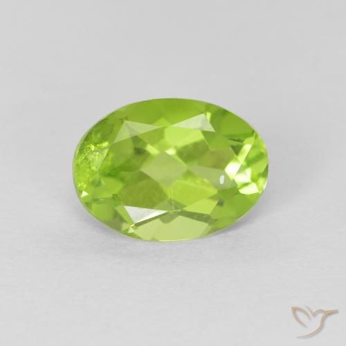 1.07ct Natural Verde médio Peridoto, oval, VS